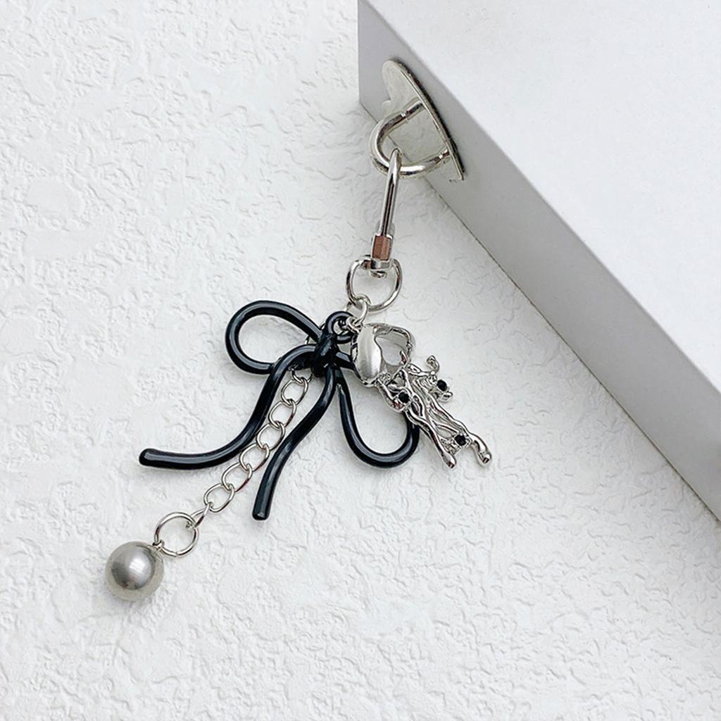 Elegant Jellyfish/Star/Crucifix Bowknot Bag Charm Fashionable Butterfly Knot Keychain Accessory for Women and Girls