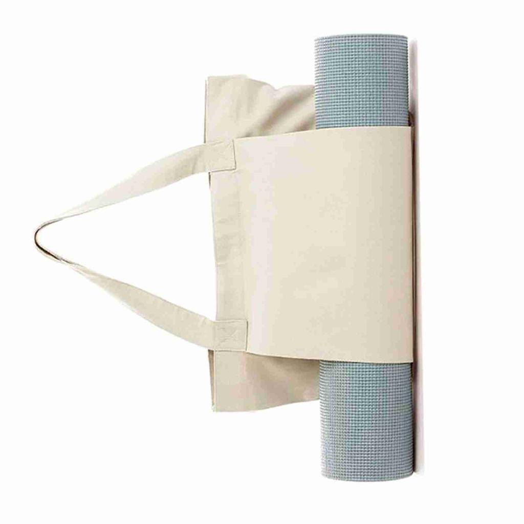 Yoga Mat Storage Bag Canvas Yoga Mat Carrier Pilates Mat Shoulder Bag for Office Workout Pilates