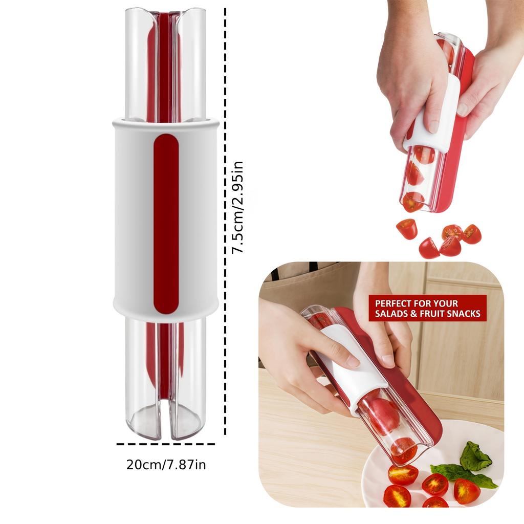 Compact Size, Multi Fruit Slicer for Kitchen , Ideal for Grapes, Cherries ,More, Quickly Slices Vegetables ,Fruits Into Uniform Slices