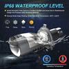 MAXGTRS Dual Lens H4 LED Headlight Mini Projector Lens HBS 9003 Auto Beam Light 50W 11000LM