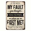 Vintage Metal Sign Sarcastic Quote Wall Decor for Home Garage Cafe Gift