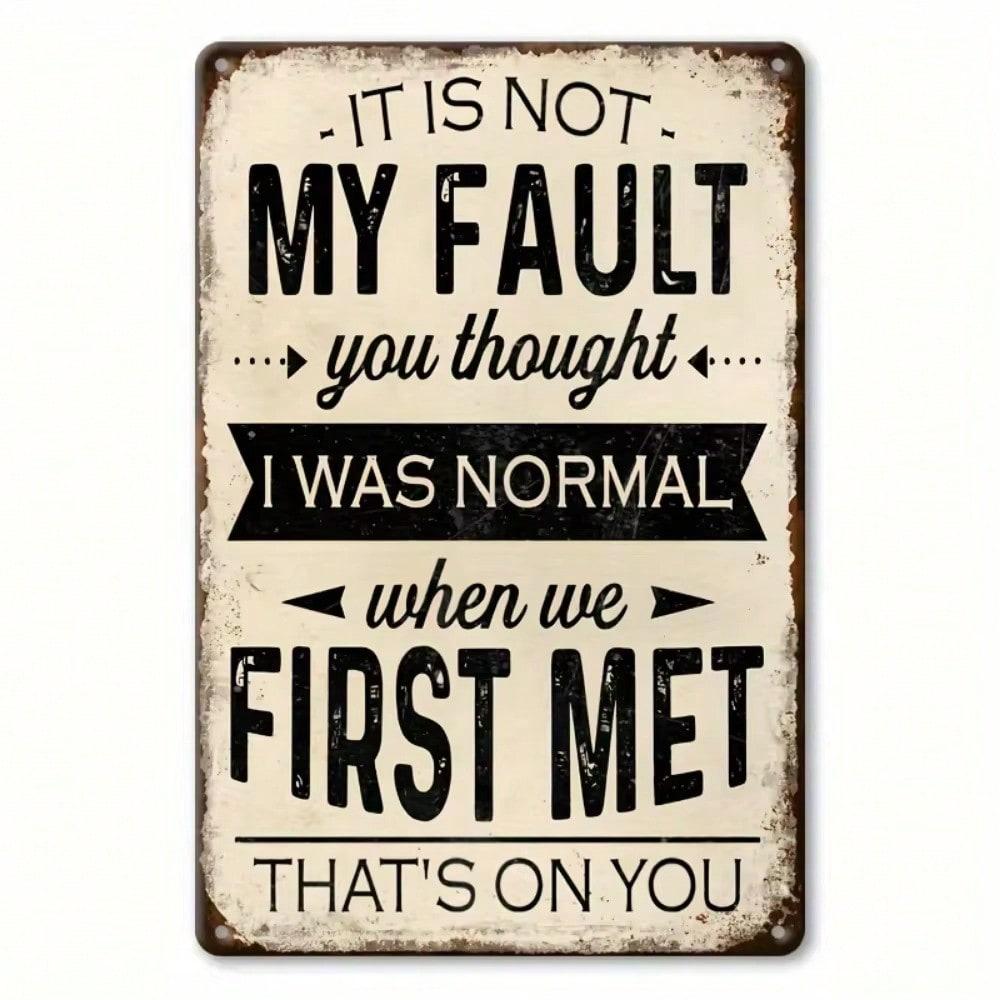 Vintage Metal Sign Sarcastic Quote Wall Decor for Home Garage Cafe Gift