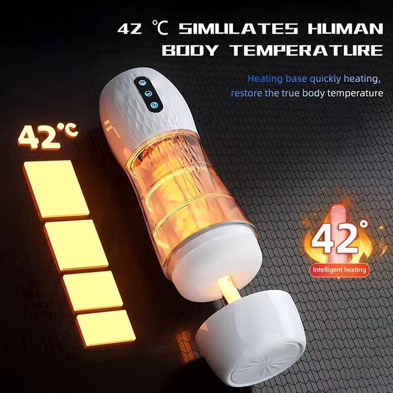 Männlicher Masturbator Automatische Saug-Vibrations-Blowjob-Maschine Heizung Pussy Penis-Pumpe Masturbationsbecher Sexspielzeug für Männer Zubehör