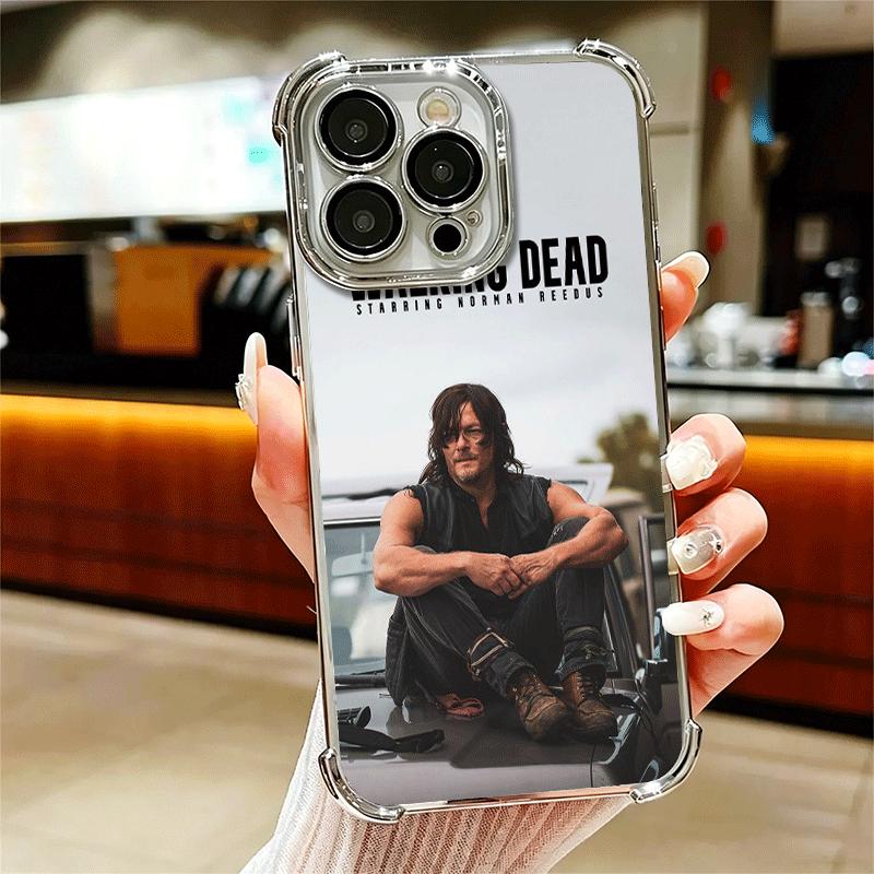 

The Walking Dead Daryl Dixon Soft Phone Case For iPhone 15 16 17 Air 14 Pro Max 16E Plus 13 12 Mini Plating Anti-Fall Fundas iPhone 17 Air
