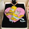 Bart Simpson Printed Flannel Blanket, soft throw for bedroom sofa, washable, fan merchandise, great gift.