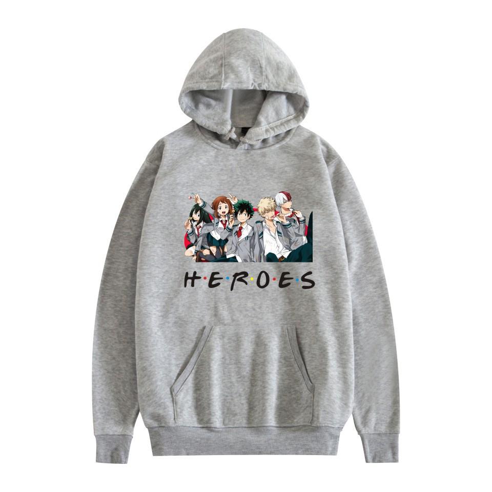 Japanese College Sweater, Hooded Pullover, Animation Print Casual Hooded Sweater For Men And Women