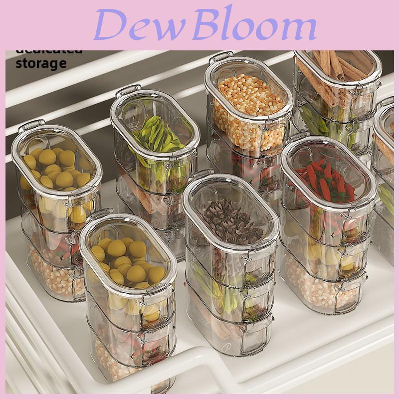 Modern Minimalist Spice Storage Container With Multilayer Food Grade Plastic For Kitchen Use
