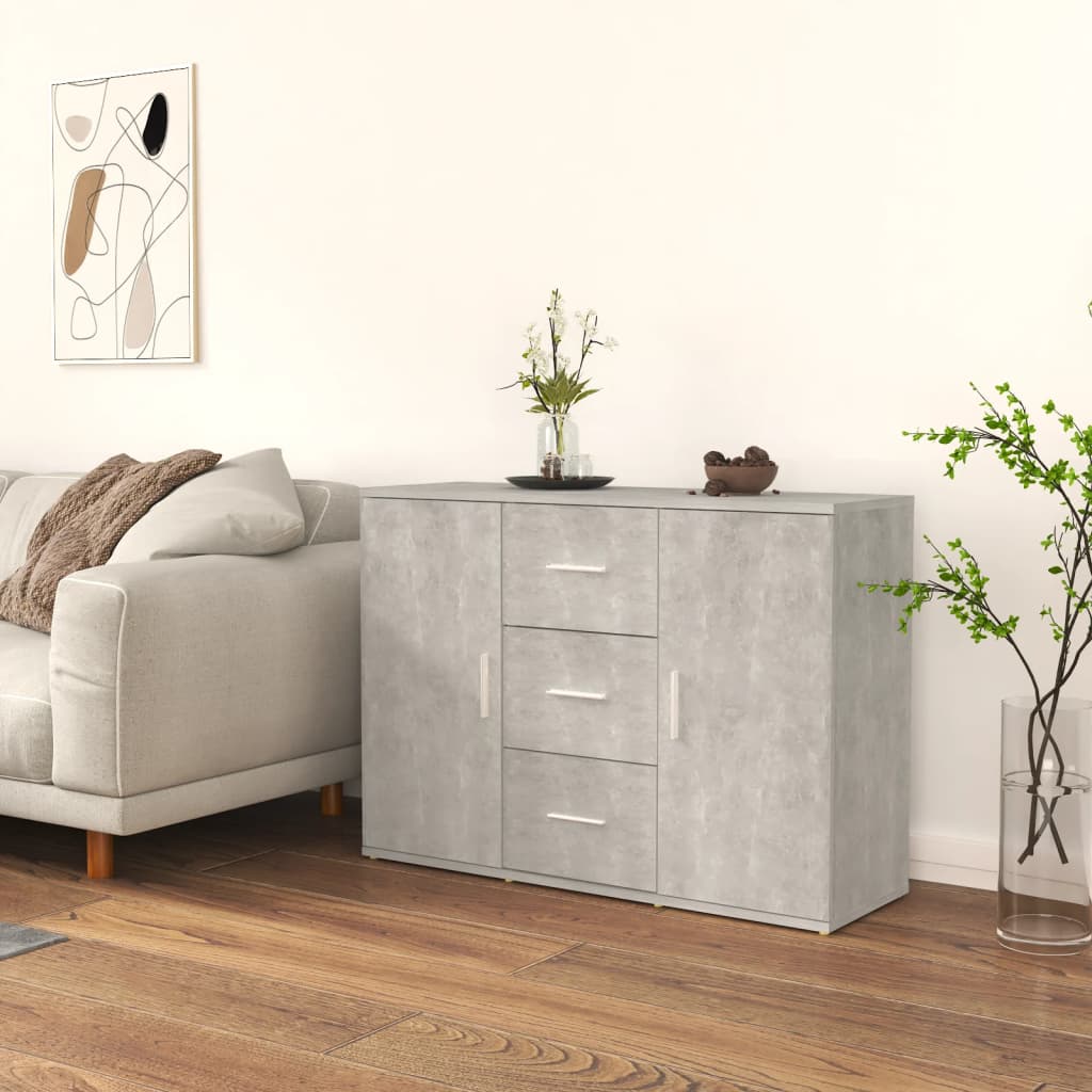 Modernes Graues Sideboard, Küchenschrank 91x29,5x65 Cm Für Flur, Wohnzimmer, Schlafzimmer - Geeignet Für Küche, Esszimmer