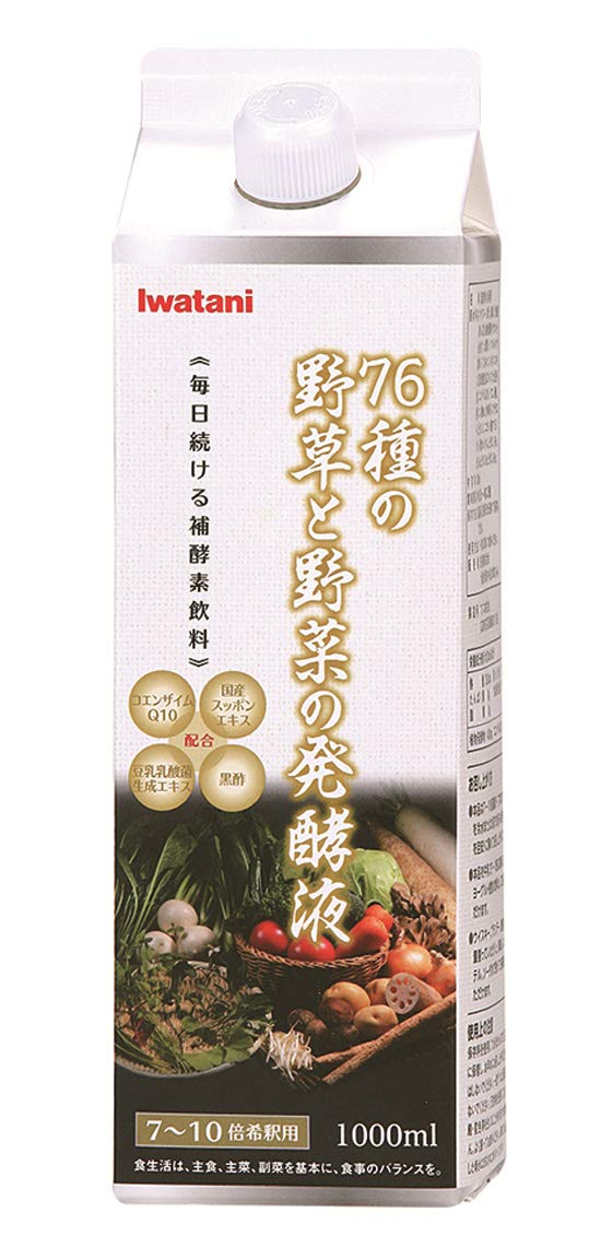 

Iwatani 76 видов дикорастущих трав и овощей ферментированная жидкость 1000 мл