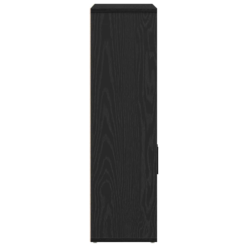 Bookshelf Black Oak Effect 60 x 24 x 85 cm Engineered Wood