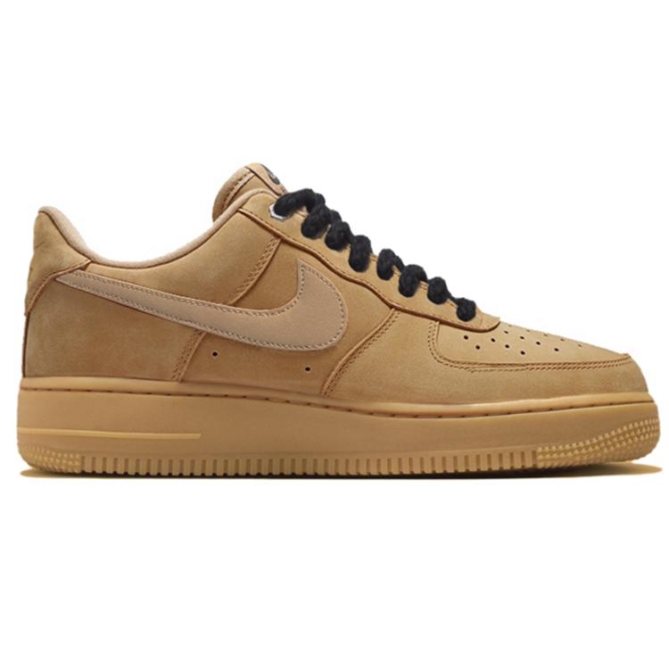 Nike Air Force 1 Abrasion Resistant Abrasion Resistant Low top Skateboard Shoes Unisex Wheat CJ9179-200(Team562-)