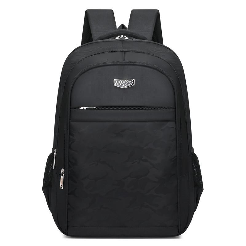 

New Fashion Business Nylon Backpack Casual Simple Student School Bag Large Capacity Travel Computer Backpack чорний