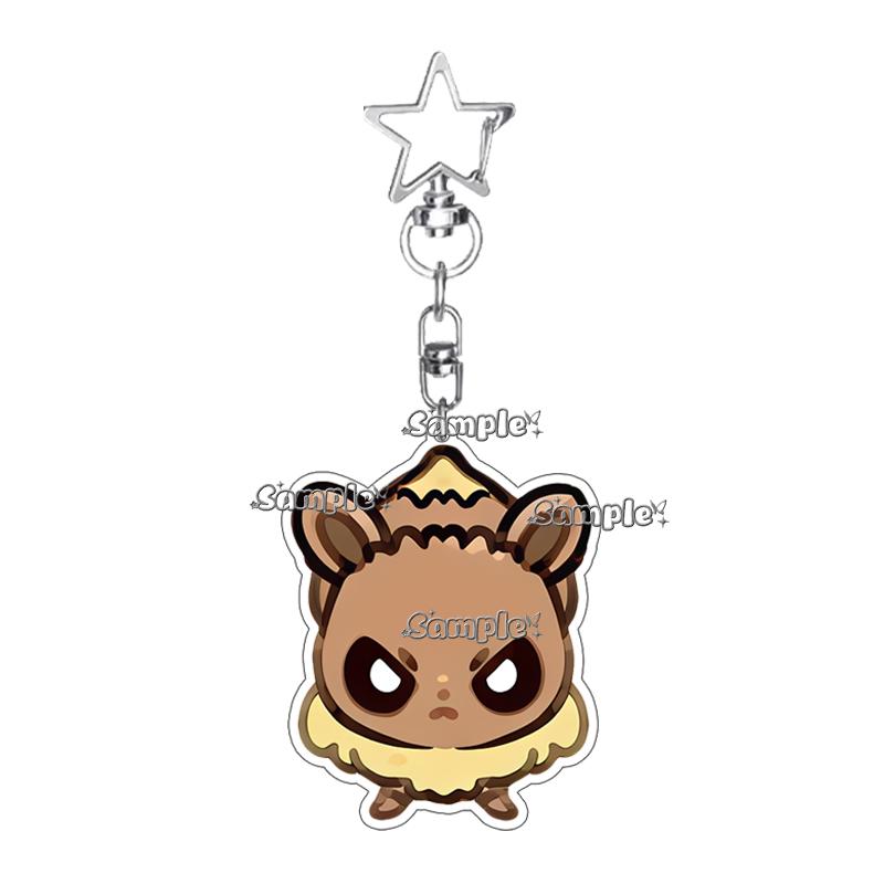 Cartoon Anime Umbreon Sylveon Jolteon Eevee Cute Acrylic Keychain Bag Charm Backpack Pendant Jewelry Ornaments Key Ring Gifts