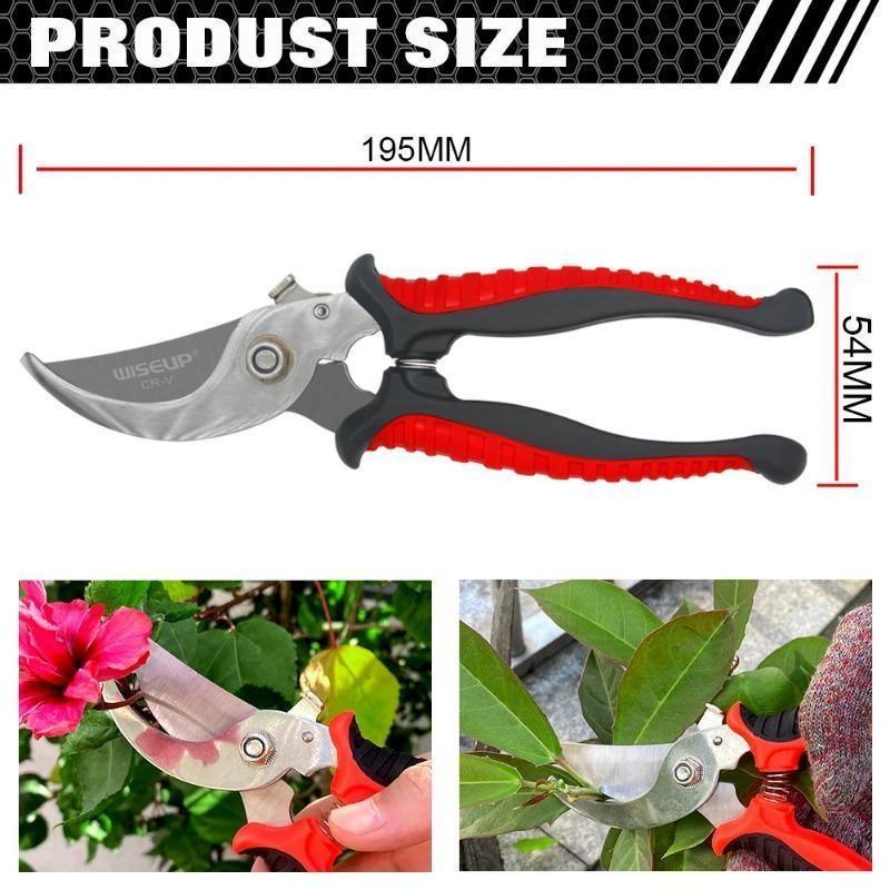 WISEUP Garden Scissors Grafting Tool Fruit Tree Pruning Shears Hand Gardening Plant Scissor Branch Pruner Trimmer Tools