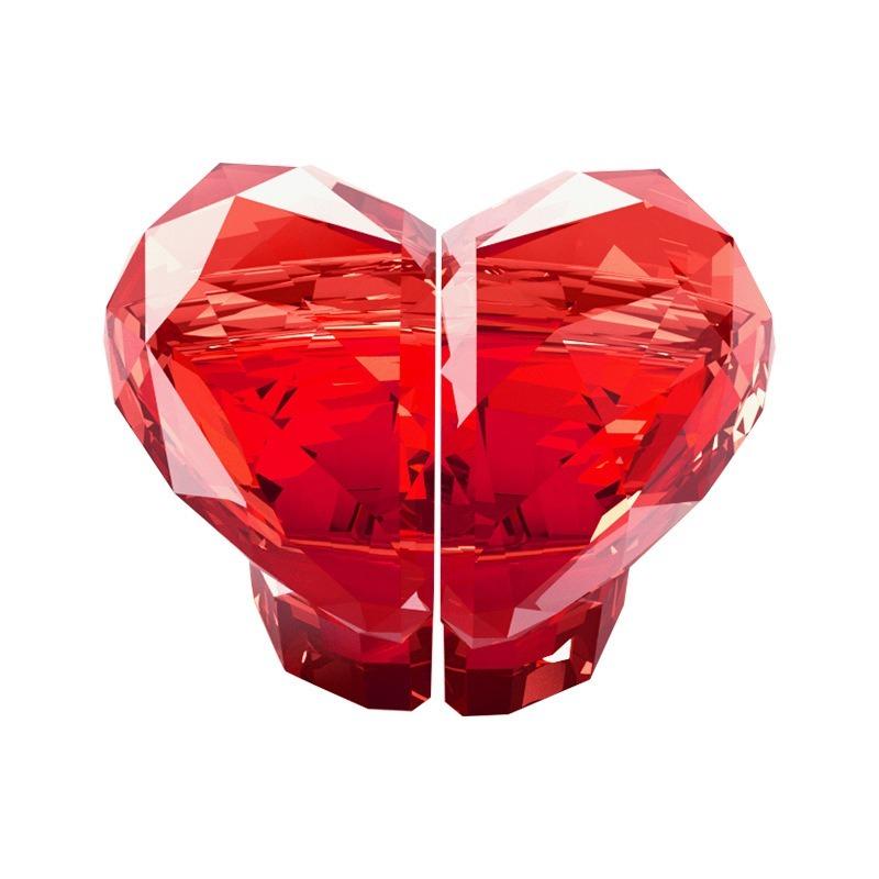 Multifunctional Toilet Press Creative Transparent Heart-shaped Toilet Toilet Tank Button Flush Lift Cover Bathroom Accessories
