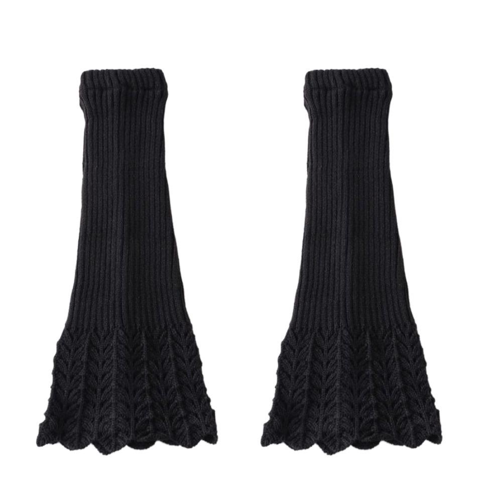 

Милые женские вязаные гетры однотонные гольфы средней длины гетры для ботинок для девочек гетры-гармошки форма JK чёрный