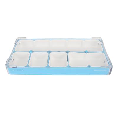 Watch Parts Storage Box 5 Compartments Rubber Lining Stackable Portable Watch Component Container for Screws Hardware