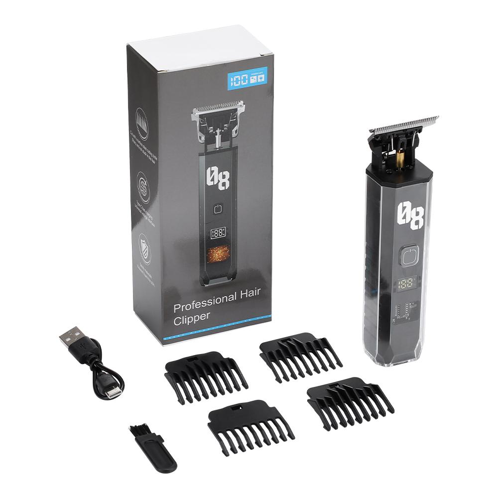 

Мужская машинка для стрижки волос Беспроводной триммер для волос Триммер для бороды Перезаряжаемый Набор для стрижки и ухода за волосами со светодиодным дисплеем Профессиональный парикмахер