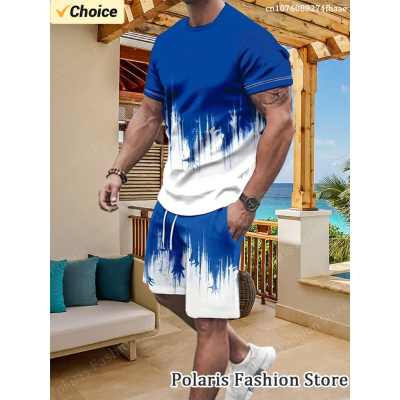 

Летний черно-белый спортивный костюм с коротким рукавом, футболка, комплект, мужской спортивный костюм, повседневная одежда из 2 предметов, мужская спортивная одежда для мужчин 4XL