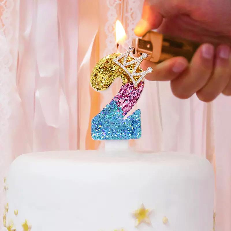 Creative Crown Birthday Number Candles - Adult & Kids Cake Decoration Topper