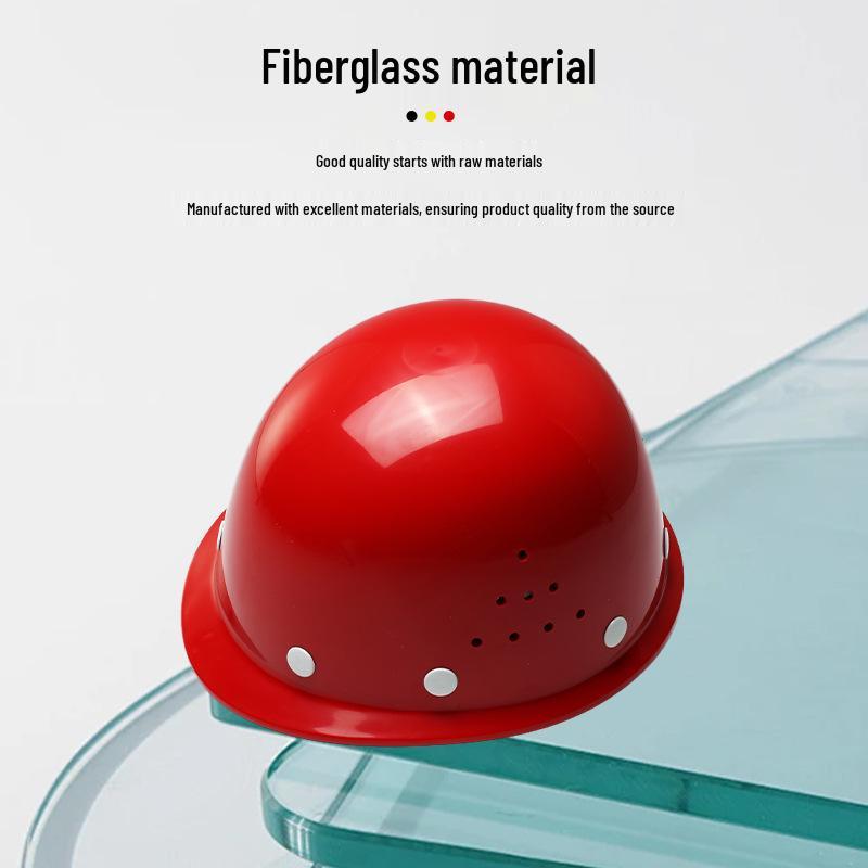 Eye-Catching Fiberglass Safety Helmet - Anti-Smash Protective Hat for Construction Site Supervisors Fiberglass