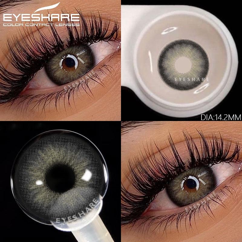 1 Pair New Colorful Contact Lenses for Eyes Blue Eye Lenses Beautiful Pupil Yearly Gray Lenses Cosmetic Green Contacts