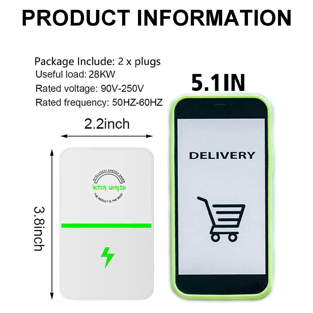 Power Energy Electricity Saving Box Socket Power Factor Saver Device Household Electric Saver 90V-250V US/EU/UK Adapter