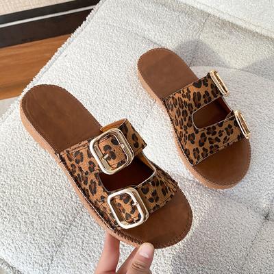Women Summer Slippers Fad Buckle Flats Sandals New Trend Ladies Beach Shoes Casual Flip -Flops Slingback Women Slides Mujer