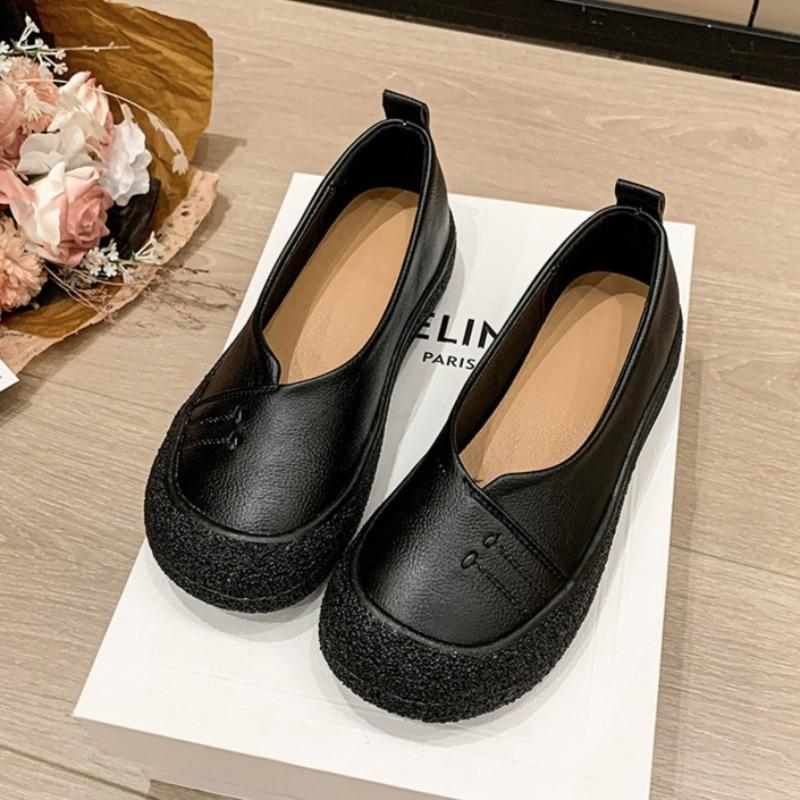 

Модные балетки Женская кожаная обувь Модная повседневная спортивная обувь Дизайнерские классические осенние кроссовки 2025 Новые удобные Zapatillas De Mujer 42 чёрный