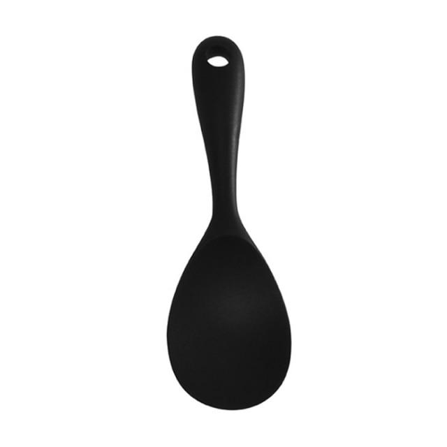 1Pcs Translucent Heat-resistant Silicone Non-stick Pan Cooking Tools Long Handle Kitchen Accessories Rice Spoon
