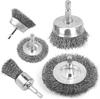 Hex Handle Electric Steel Wire Brush Stainless Steel Wire Brushes Silver Gold Rust Removal Polishing Wheel Brush Cleaning Tools