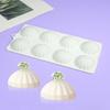 8-cavity Semicircular Petals Silicone Mold Fondant Mousse Cake Mould DIY Baking Decorating Tool Handmade-Soap Mold