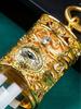 1er-Pack Legierung Auto Lufterfrischer Halter – Goldene Hängende Parfümflasche für Rückspiegel, Luxuriöses Innenraumzubehör