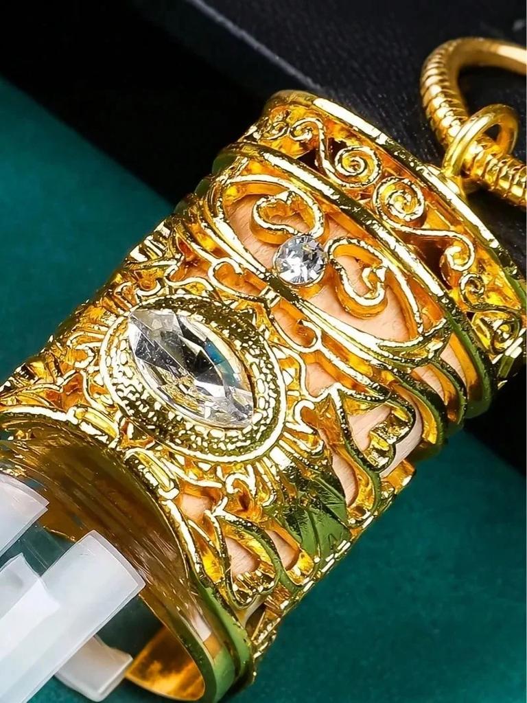 1er-Pack Legierung Auto Lufterfrischer Halter – Goldene Hängende Parfümflasche für Rückspiegel, Luxuriöses Innenraumzubehör