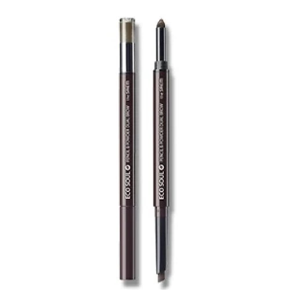 

ECO SOUL Pencil & Powder Dual Brow 02. Black Brown_US 01. Brown [Pencil] 0.3g + [Powder] 0.5g