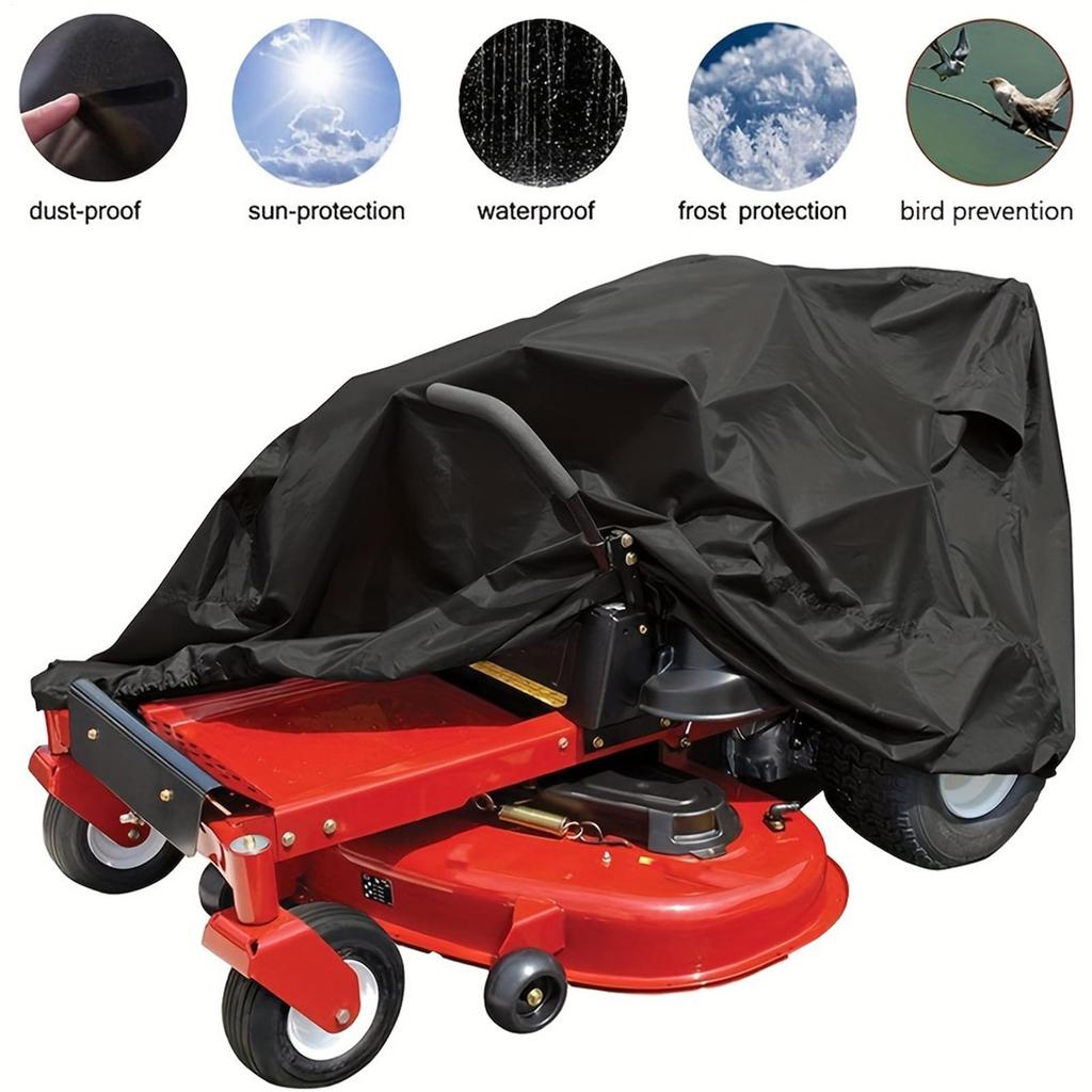 Lawn Mower Dust Cover 182x111x116cm Oxford Cloth Garden Tractor Storage Cover Tractor Parts Storage Accessories for Rain Mowing