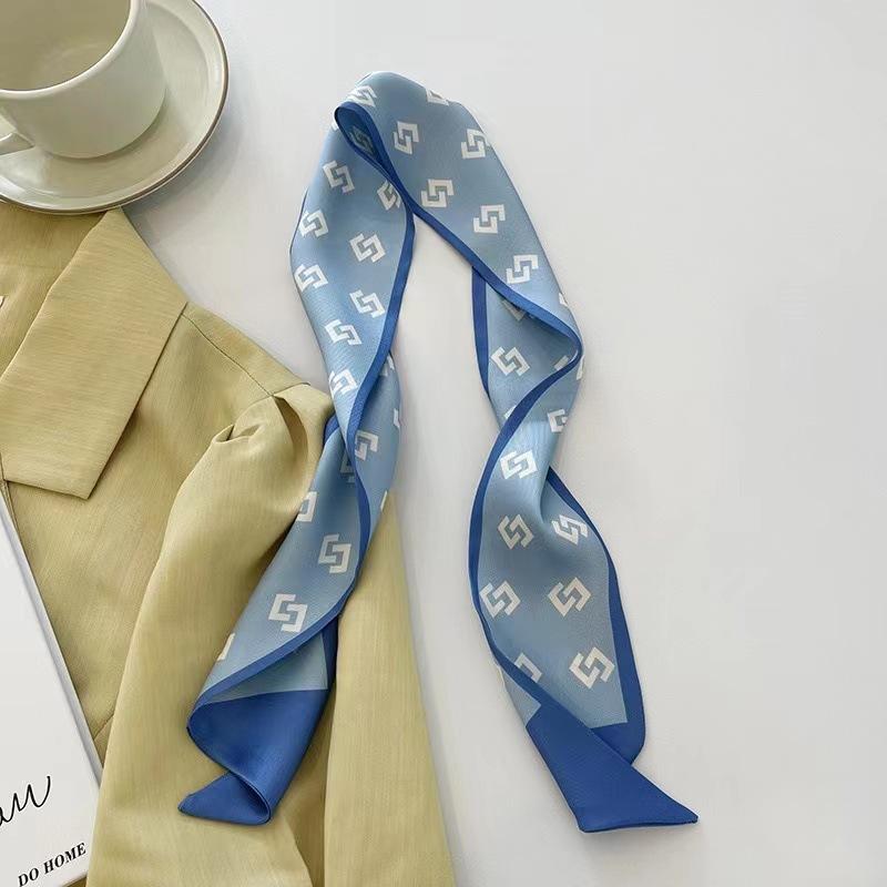 Qiandongge Seidenschal Stirnband Retro Weiblichkeit Gebundener Pferdeschwanz Schleife Band Stirnband Streamer Stirnband Mori Serie