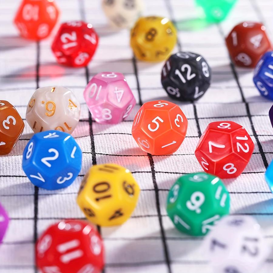 49pcs Polyhedral Dice Set with 7pcs Black Storage Bag Color Number Polyhedra Dice RPG D&D Role-playing Games Accessories