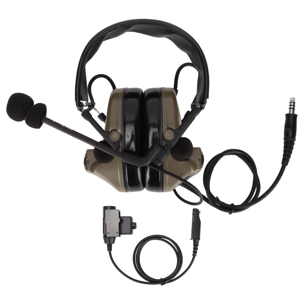 Noise Reduction Ear Muffs 7.1mm Plug Hunting Headset with Detachable Mic for Baofeng UV9R UV9R PLUS