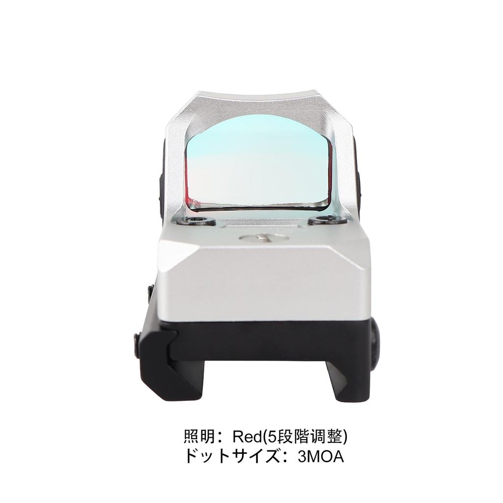 ZZ 1x24 Mini Red Dot Sight, Red Dot Sight tip RMR, Red Dot Sight deschis pentru Airsoft, Compatibil cu șine de 20mm și Glock (SL)