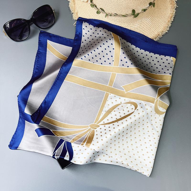 New Women Silk Printed Design Scarf For Women Fashion Neck Tie Hand Bag Foulard Wrist Kerchief Shawl Wraps Hajib Silk Scarves