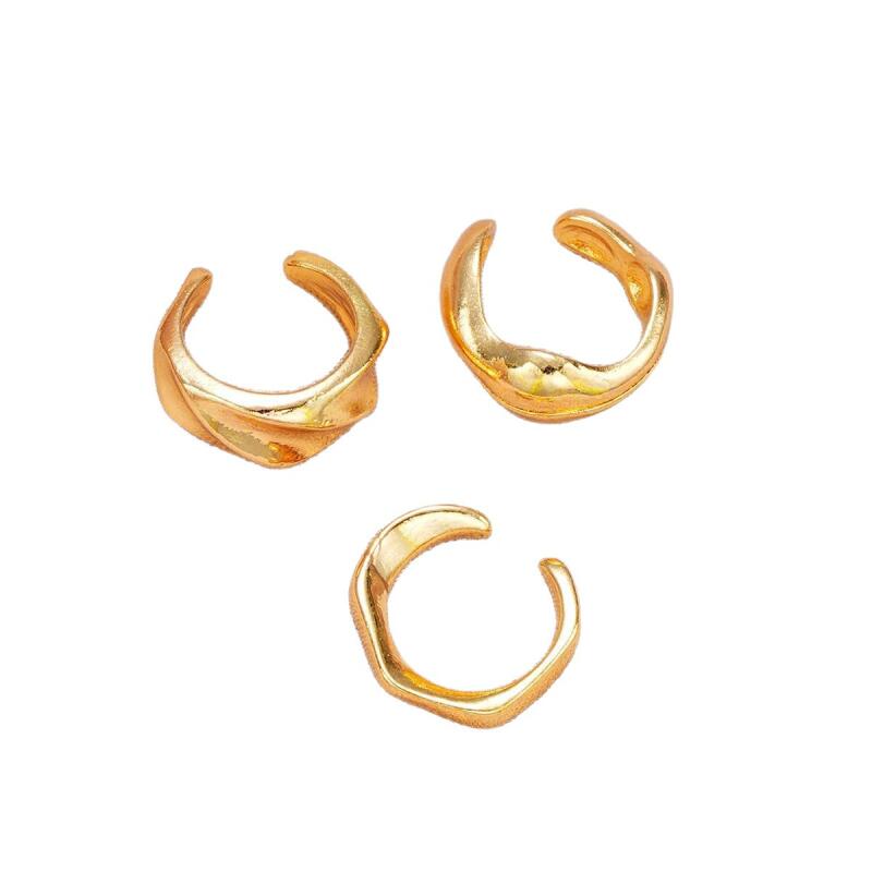 3Pcs/Set Simplicity Irregular C-Shaped Clip Earrings for Women Men Fashion Gold Silver Color Ear Clip Set Jewelry Accessories