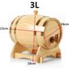 3L Beer Brewing Keg Vintage Wood Oak Timber Wine Barrel For Whiskey Rum Port Decorative Barrel Restaurant Display