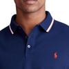 Polo Ralph Lauren Tinta Unita Logo Pony Piccolo Ricamato Polo a Maniche Lunghe Uomo top Blu Navy MNPOKNI16820344-410
