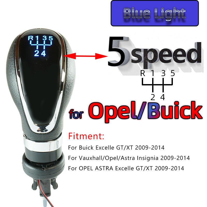 LED podsvícení Hlavice řadicí páky do auta Ruční řadicí páka Řadicí páka pro Opel /Buick Excelle GT/XT 2009-2014 LED řadicí páka