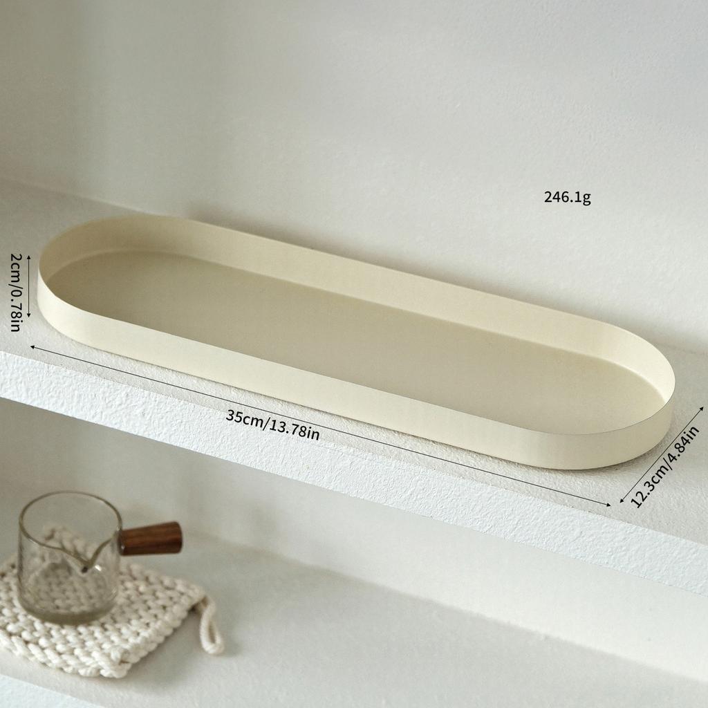 Desktop Elliptical Tray Decorative Items Entrance Decorations Aromatherapy Keys Candles Decorative Trays Jewelry Display Plate