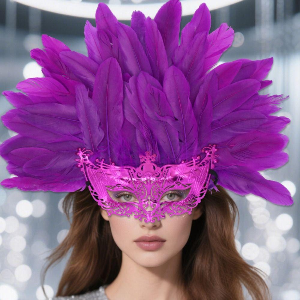 Personality Feather Masquerade Mask Novelty Cosplay Mask Carnival Headpiece  Easter Carnival Party