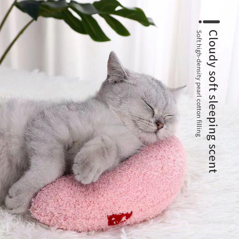 Little Pillow Suitable For Cats Fashion Neck Protector Deep Sleep Puppy U-Shaped Pillow Cat Pillow Kitten Headrest Dog Sleeping Pillow Decor