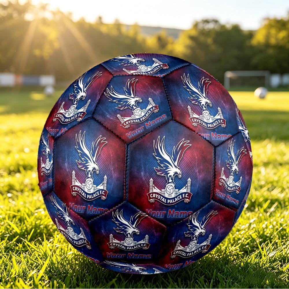 Balón de Fútbol Personalizado Talla 5 Patrón Crystal Palace Juego al Aire Libre Deporte Regalo