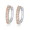 Women Fashion Simple Circle Hoop Earrings Fashion Crystal Metal Round Earrings
